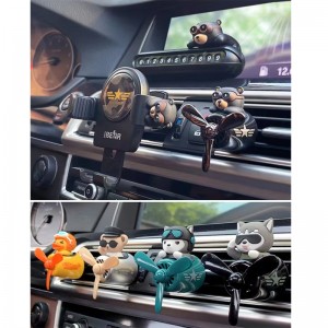 자동 액세서리 인테리어 향수 디퓨저 자동차 공기 새끼 곰 곰 조종사 향기 공기 청정기 자동차 콘센트 향기 에어 크리너